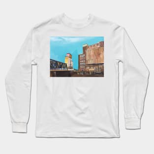 Industrial Buildings, River Hull, England Long Sleeve T-Shirt